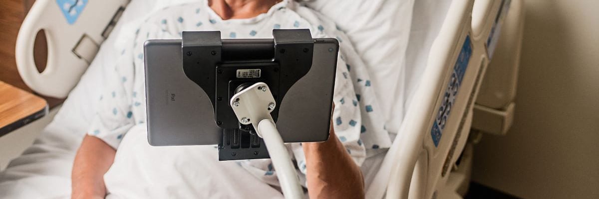 Tablet Device Holder Mount for Hospitals